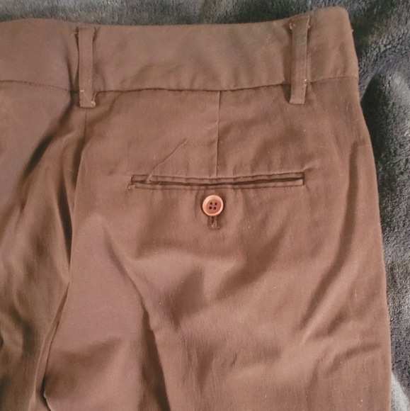 EXPRESS DESIGN STUDIO EDITOR CAPRI STRETCHY PANT SIZE 0 BROWN & CREAM EUC 2PAIRS - Picture 15 of 16